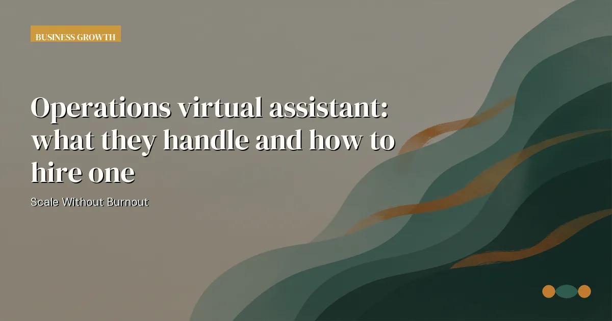 Branded editorial graphic with the headline: Maintain a Vendor Service Outage Update Log With a Virtual Assistant