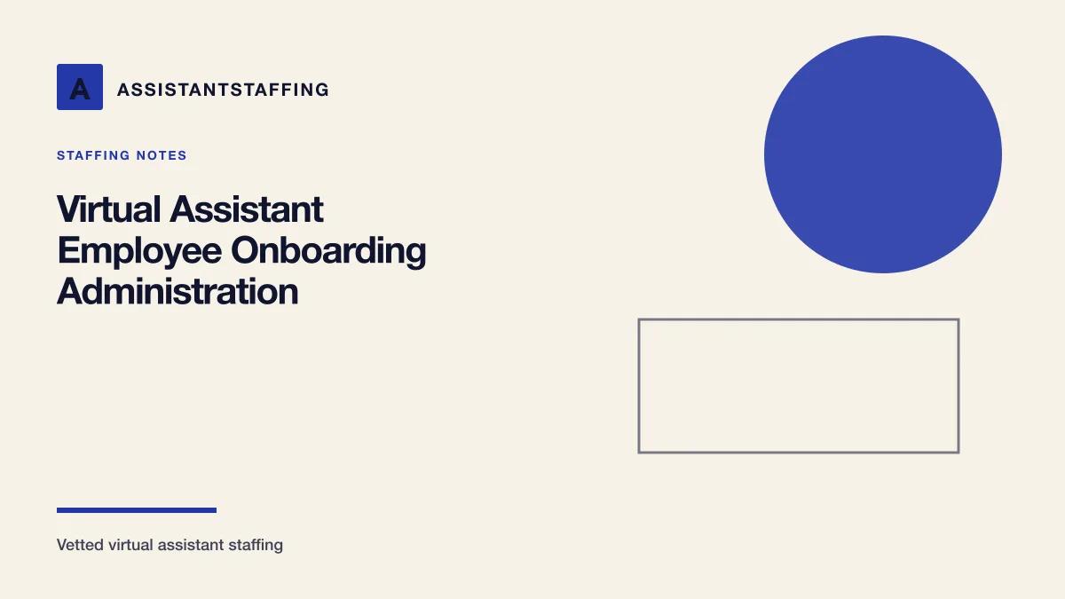 Branded editorial graphic with the headline: Delegate Employee Onboarding Administration