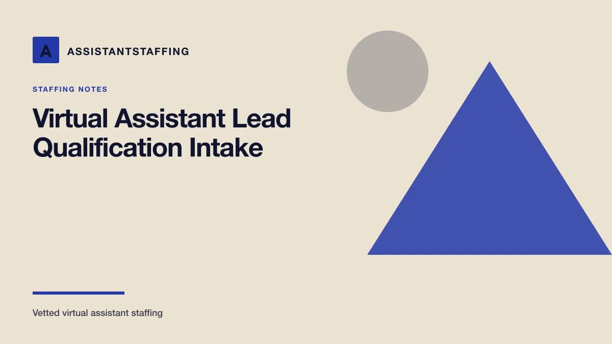 Branded editorial graphic with the headline: Build a Lead Qualification Intake Workflow